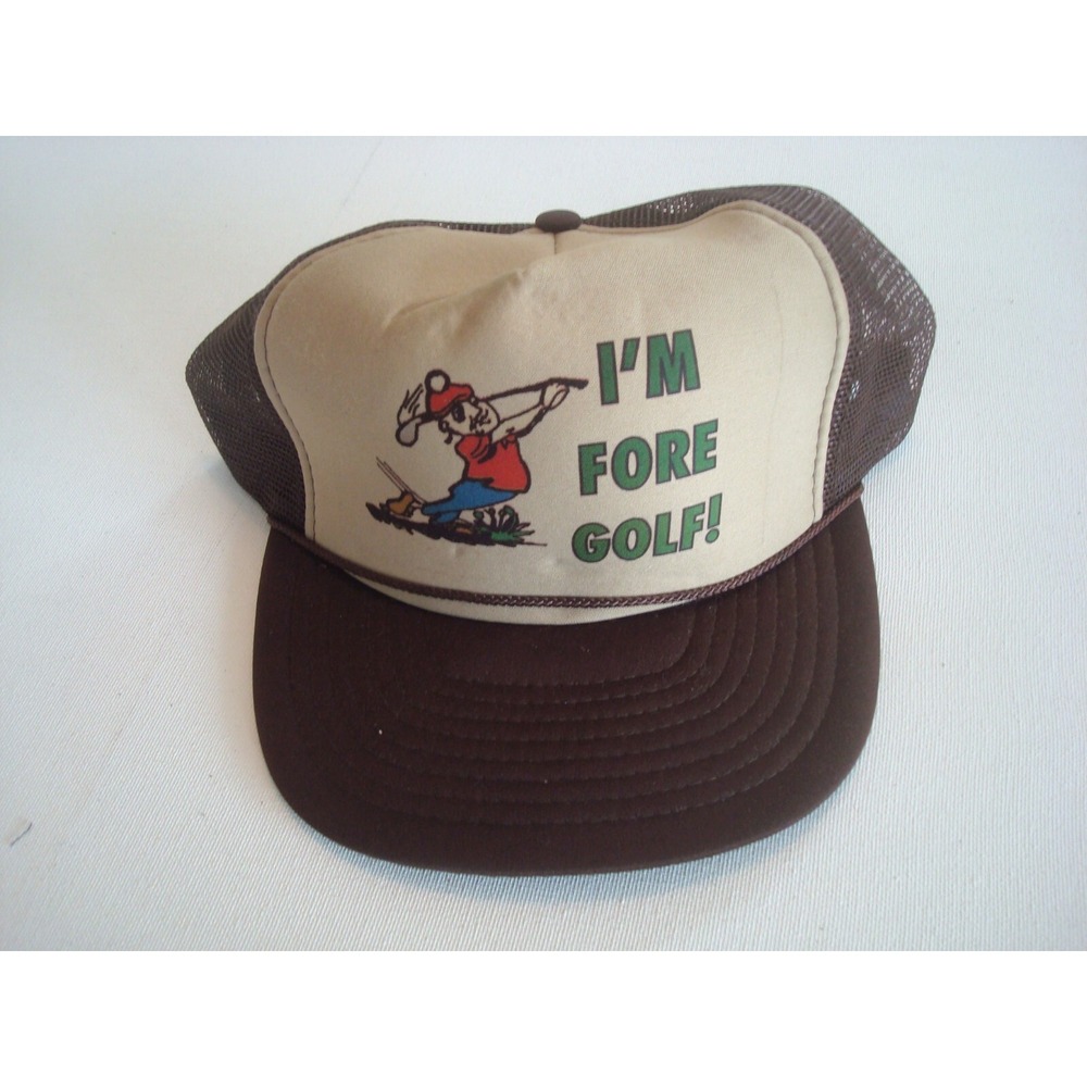 NOVELTY TRUCKER FUNNY COMIC BEACH GOLF snapback DEADSTOCK HAT CAP VINTAGE P3